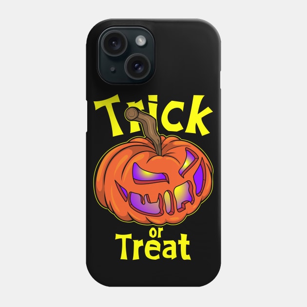 Trick or Treat Jack-o-Lantern Phone Case by Designs by Darrin