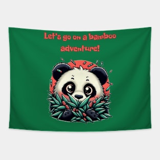 Panda’s Bamboo Quest, playing with a sweet, adorable, lovable panda Tapestry