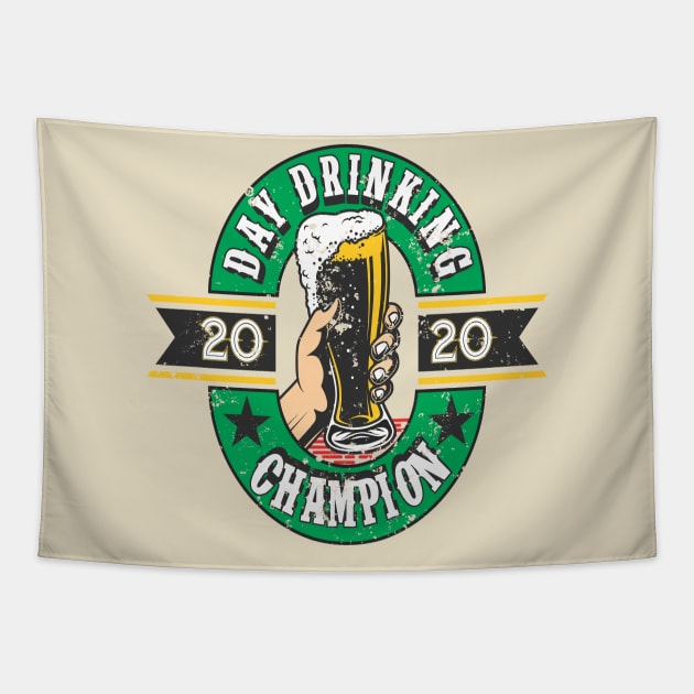 Day Drinking Champion 2020 Tapestry by Wooly Bear Designs