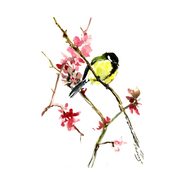 Great Tit and Spring Blossom by surenart