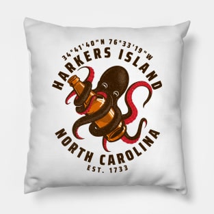 Harkers Island, NC Octopus Summer Vacation Pillow