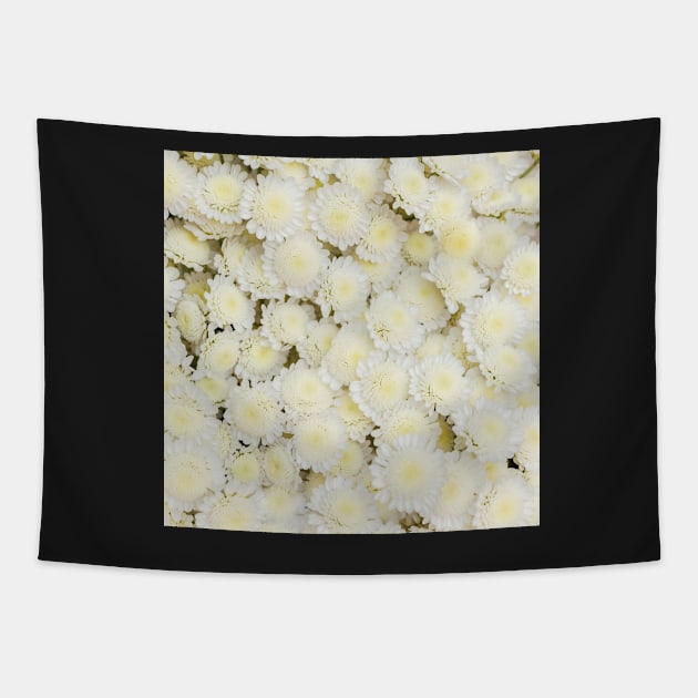 White And Yellow Flowers Tapestry by mehdime