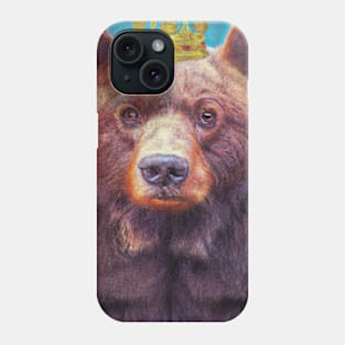 Bear with Crown Phone Case