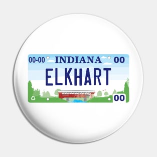 Elkhart Indiana License Plate Pin