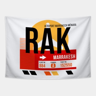 Marrakesh (RAK) Airport // Sunset Baggage Tag Tapestry