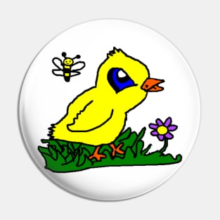 Yellow Chick and Bumble Bee 2 Pin