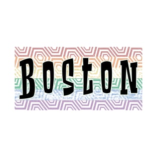 LGBTQ PATTERN AMERICA BOSTON T-Shirt