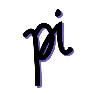 Greek Alphabet: pi (black-purple) T-Shirt