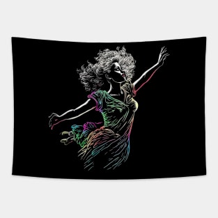 Dancing Woman Tapestry