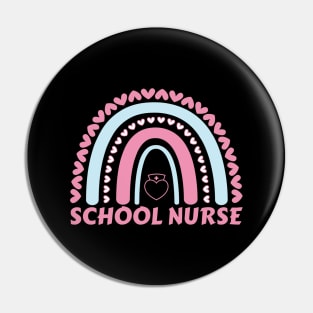 School Nurse Rainbow Leopard Appreciation Nursing For Women Pin