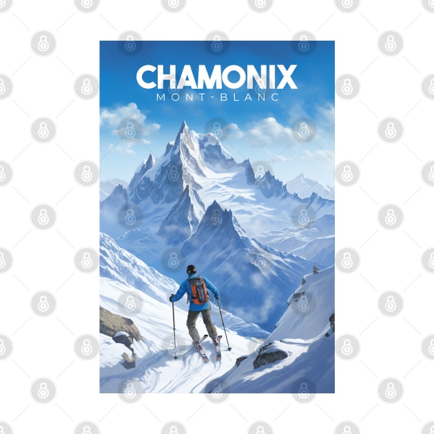 Affiche Chamonix - France - Mont-blanc illustration by Labonneepoque