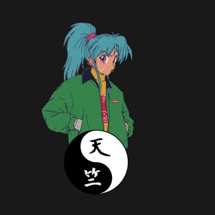 Retro Anime Yin And Yang T-Shirt