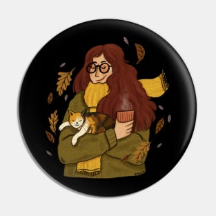 Cozy Cat Lady Pin