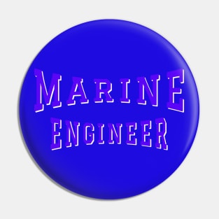 Marine Engineer in Purple Color Text Pin
