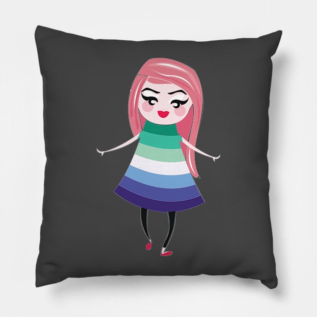 Gay pride flag Pillow by snowshade