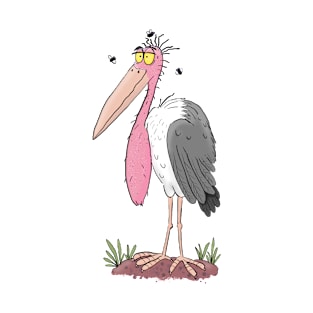 Funny marabou stork cartoon T-Shirt