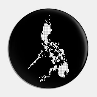 Philippines Pixel Art (White) Pin