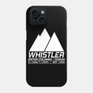 Ski Whistler British Columbia Canada Skiing and Snowboarding Phone Case