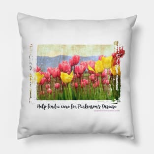 Parkinson's Tulip Field Awareness For A Cure Pillow