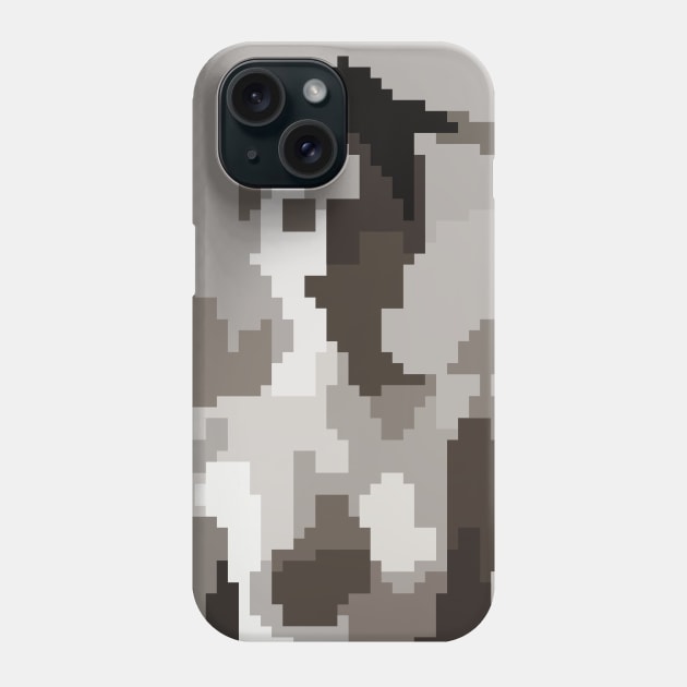 Black and White Girl (Pixel Art) 8 bit merch Phone Case by Dmitry_Buldakov