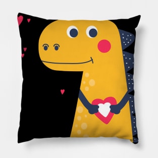 Rawr Means I Love You In Dinosaur, I Love You Design Pillow