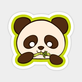 Cute Panda series - Happily eating Bamboo Magnet