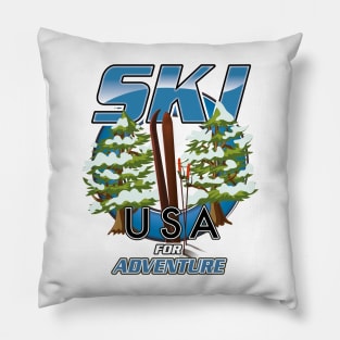 Ski USA For adventure Pillow