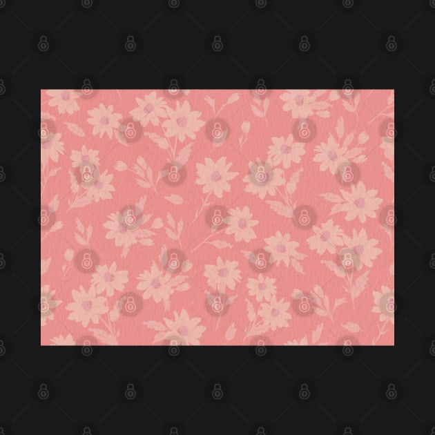 The cute flower pattern in light yellow and peach pink fresh spring colours by marina63