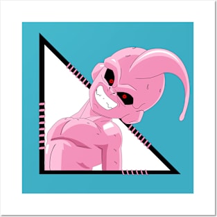 Kid buu Dragon Ball Z Face - Drawing DBZ Majin Buu Poster by eLedesign22