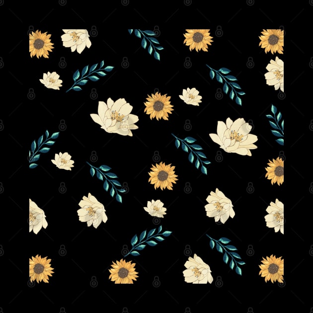 Unique Yellow Floral Pattern by Designdaily