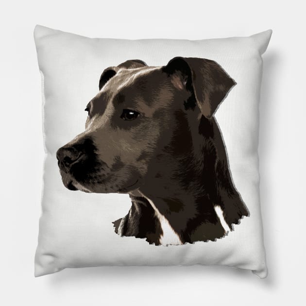 American Staffordshire Terrier - Amstaff Pillow by Nartissima