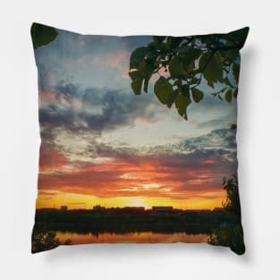 Gorgeous summer sunset Pillow