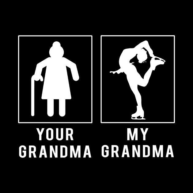 ice skating your grandma my grandma tee for your grandson granddaughter by MKGift