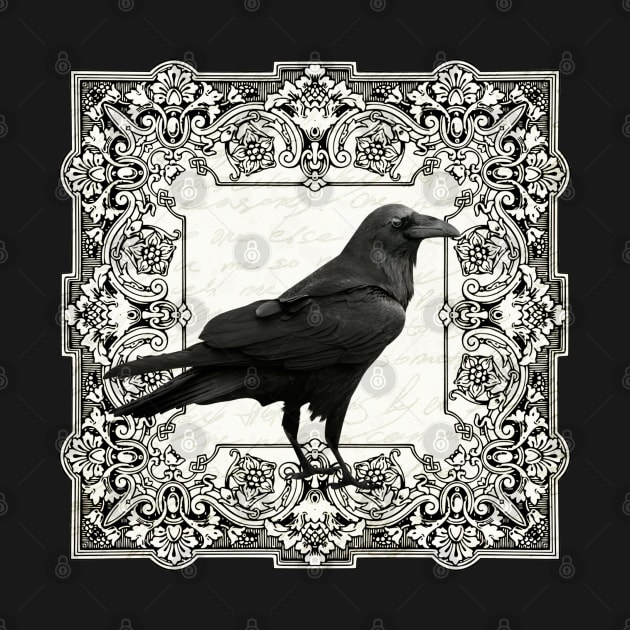 Vintage Halloween raven by valentinahramov