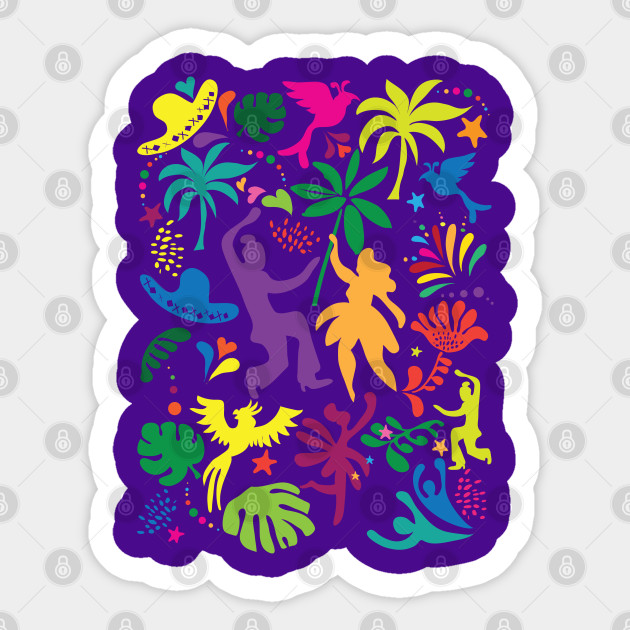 Abstract Carnival Samba Dansers Tropical Tree Leaves Brazilian