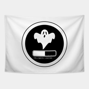 Loading... Halloween Cute Ghost Trick or Treat Spooky Costume Artwork Tapestry