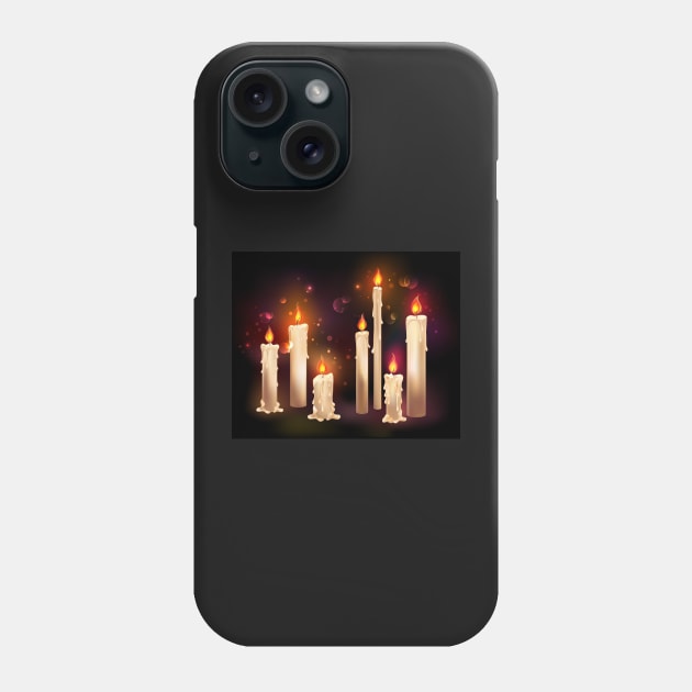 Burning Wax Candles Phone Case by Blackmoon9