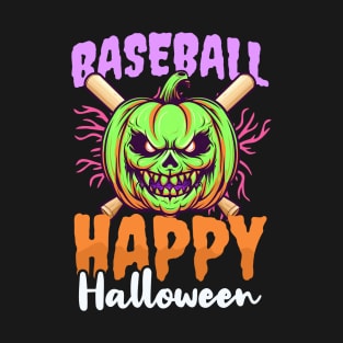 Baseball Halloween Shirt | Baseball Happy Halloween T-Shirt