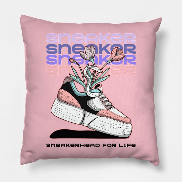 Sneakerhead for life Sneakerhead Sneaker Pillow by Cocomomcreations