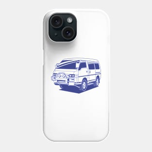 Delica advanture blue print 1 Phone Case