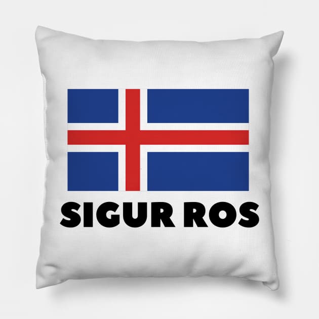 Sigur Ros dark flag Pillow by Micapox