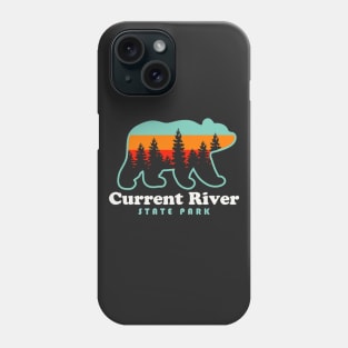 Current River State Park Missouri Bear Retro Vintage Sunset Phone Case