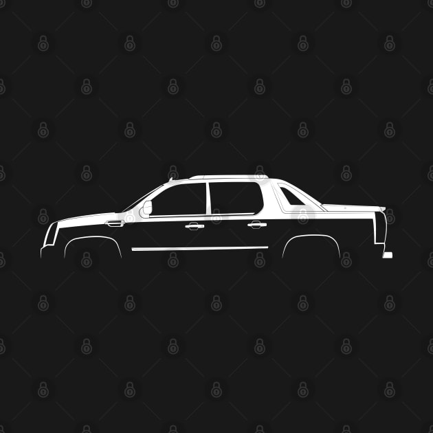 Cadillac Escalade EXT (2007) Silhouette by Car-Silhouettes