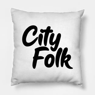 City Folk Logo Pillow