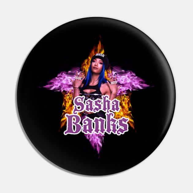 sasha banks // WWE FansArt Pin by suprax125R