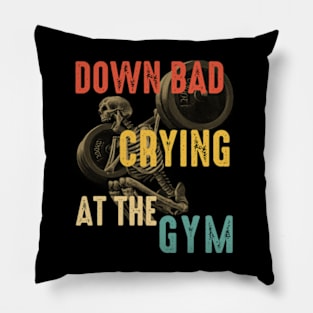 Down Bad Cring At The Gym Pillow