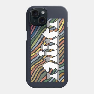 Chess Set on Retro Background Phone Case