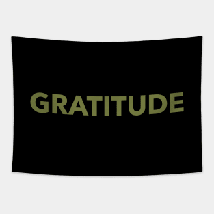 Gratitude Green Typography Tapestry