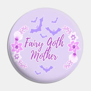 Pastel Bats Fairy Goth Mother Pin