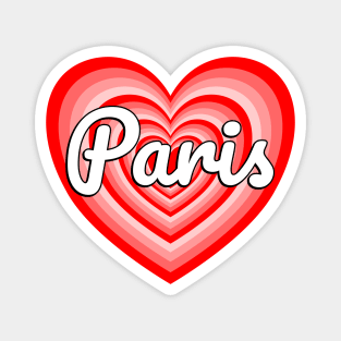 I Love Paris Heart Magnet